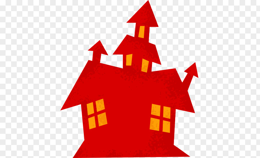 Vector Solid Red House Halloween Stock Illustration Photography PNG