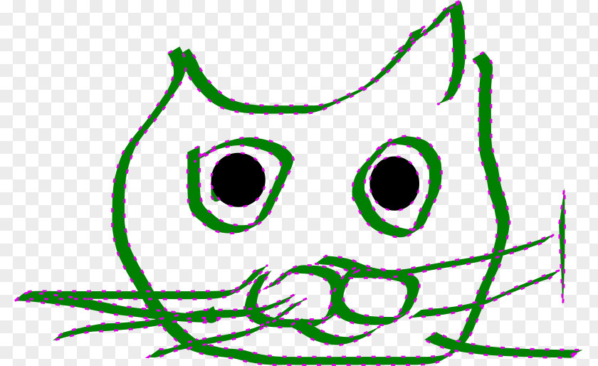 Leaf Eye Green Line Art Clip PNG