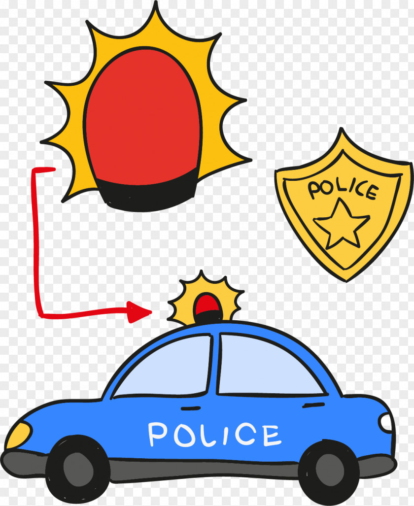 Police Car Lights Vector Elements Euclidean Icon PNG