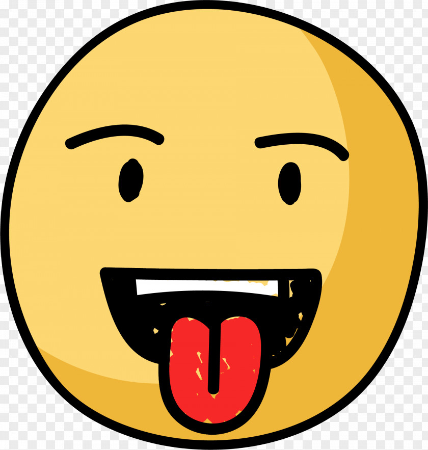 Spit One's Tongue Smiley Drawing PNG