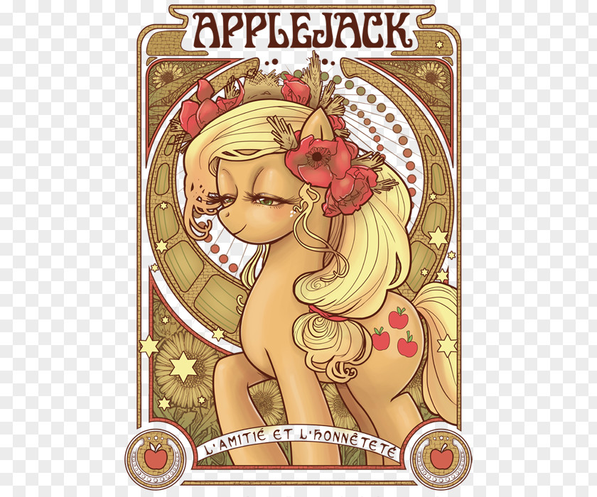 My Little Pony Applejack Rainbow Dash Art Nouveau PNG