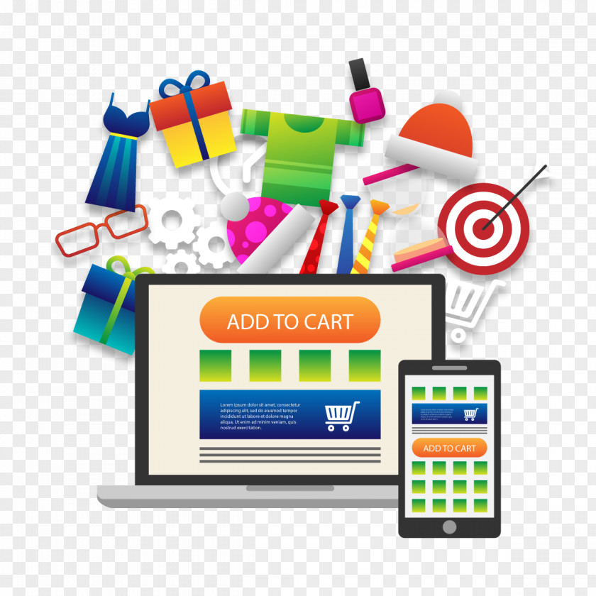 Vector Add To Shopping Cart Online Business Advertising Payment PNG