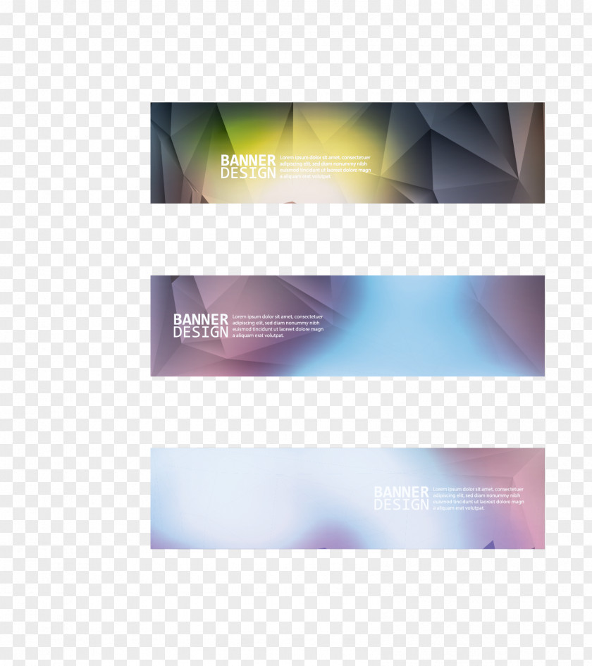 Vector Color Diamond Light Banner PNG