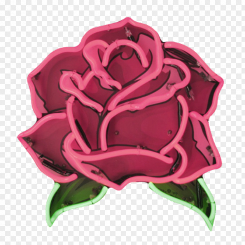 Aestheticism Neon Sign Sticker Rose Pink Lighting PNG