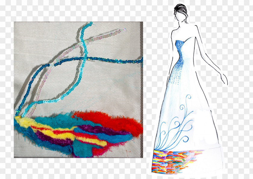 Frayed Hole Modern Art Costume Design Drawing PNG