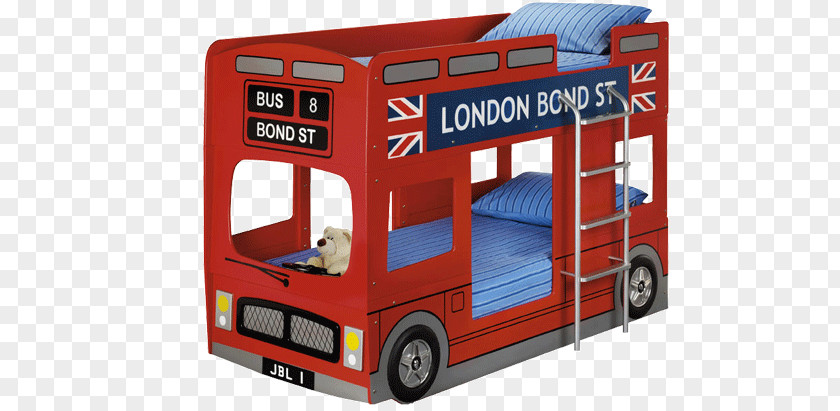 London Bus Bunk Bed Frame PNG