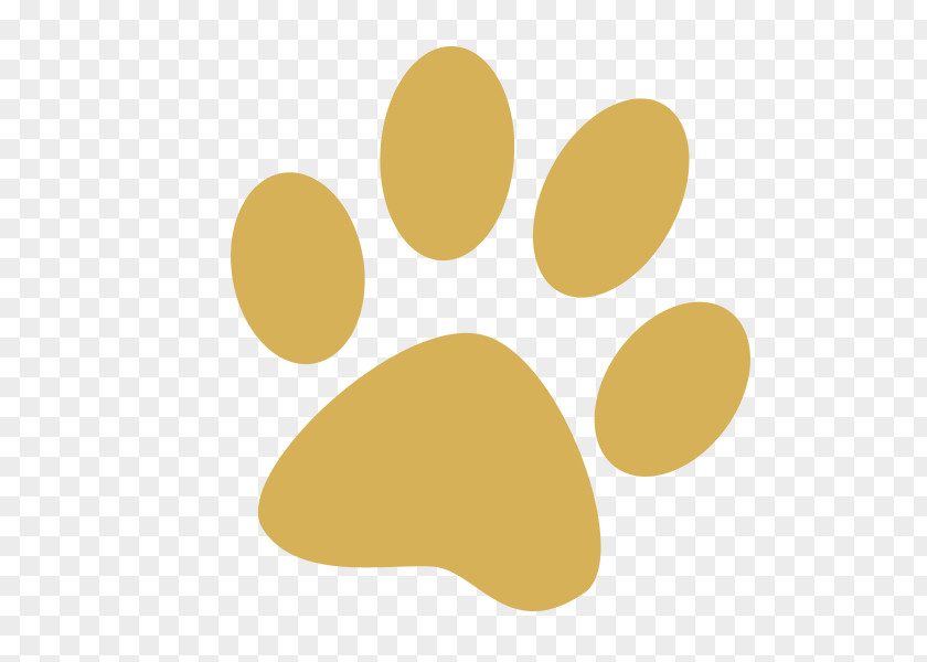 Simple Yellow Dog Feet Footprints Paw Cat Tiger Clip Art PNG