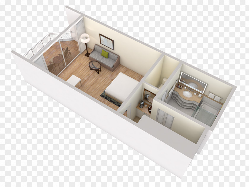 Bed Top View 3D Floor Plan Grand Wailea Resort Room PNG