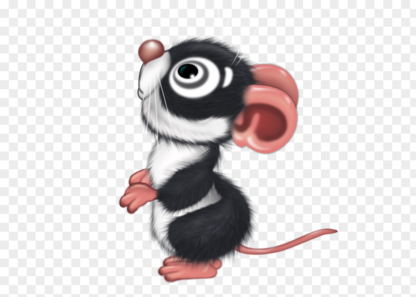 Mouse Rat Cartoon Black And White PNG