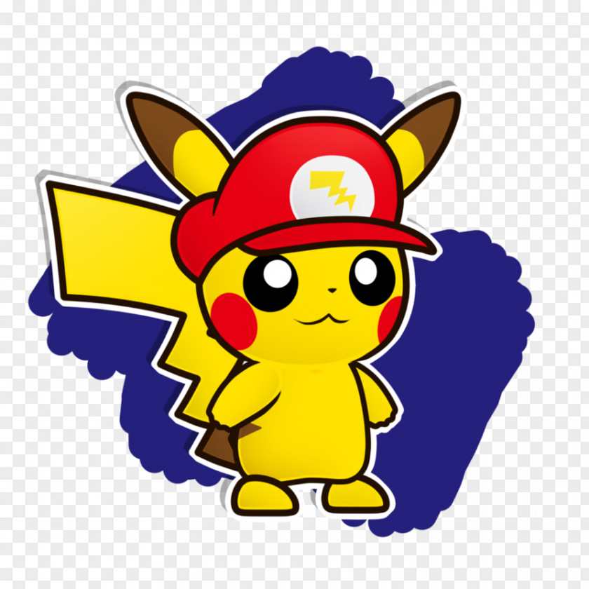 Pikachu Pokémon Mario Cartoon PNG