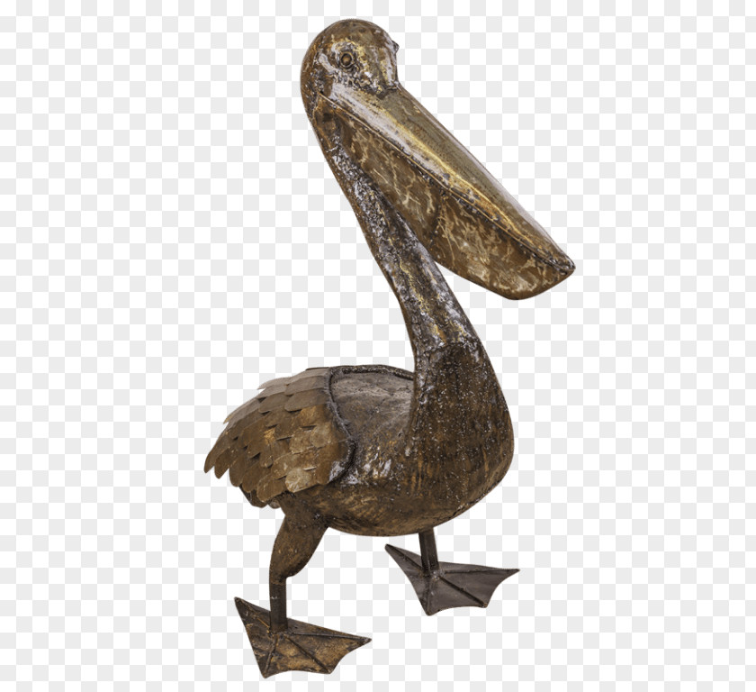 Bird Pelican Bronze Sculpture Wire PNG