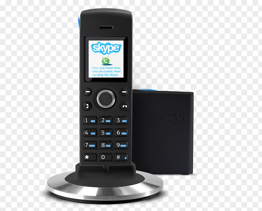 Skype Mobile Phones Cordless Telephone Handset Dualphone PNG
