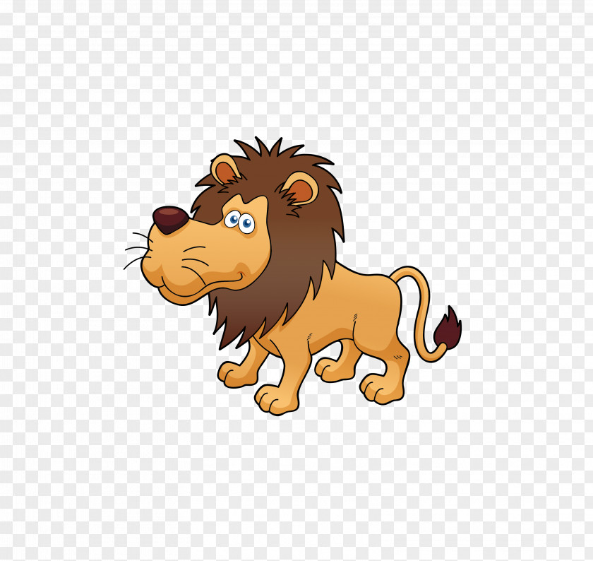 Cartoon Lion Animal Illustration PNG
