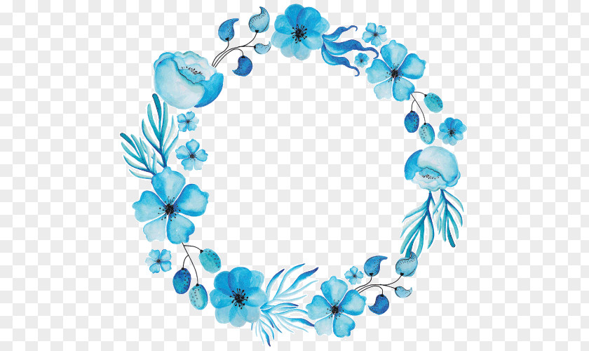 Flower Wreath Floral Design Watercolor Painting PNG