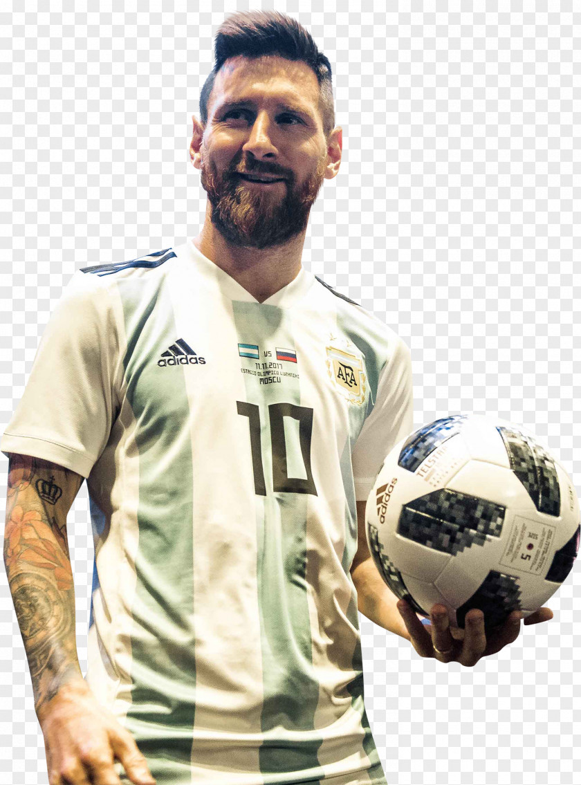 Lionel Messi 2018 World Cup Argentina National Football Team Adidas Telstar 18 PNG