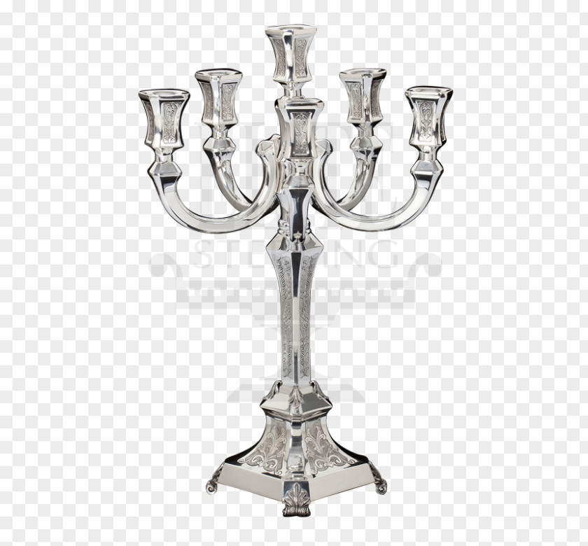 Silver Menorah Trophy PNG