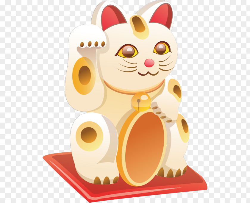 Vector Cartoon Animal Ornaments Lucky Cat Maneki-neko PNG