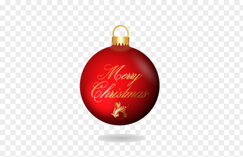 Cartoon Red Christmas Decoration Ball Ornament Greeting Card Sphere PNG
