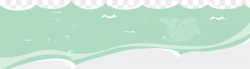 Green Ocean Wave Border Texture Brand Pattern PNG