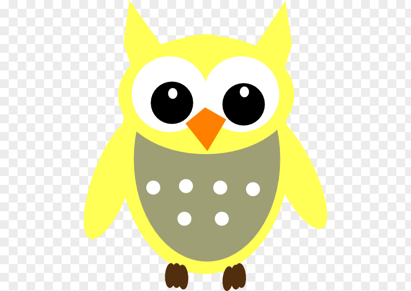 Yellowish Gray Barred Owl Clip Art PNG