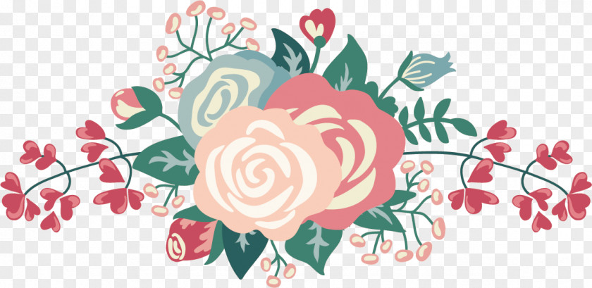 Cartoon Flowers Painted Illustration Vector Graphics Royalty-free Image Wedding PNG