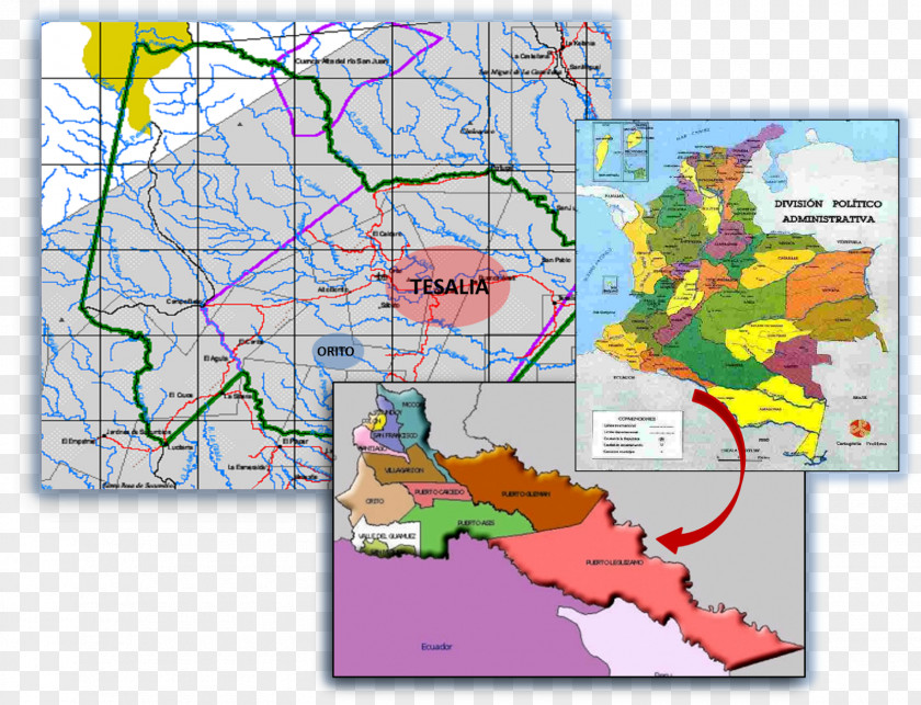 Map Colombia Area PNG