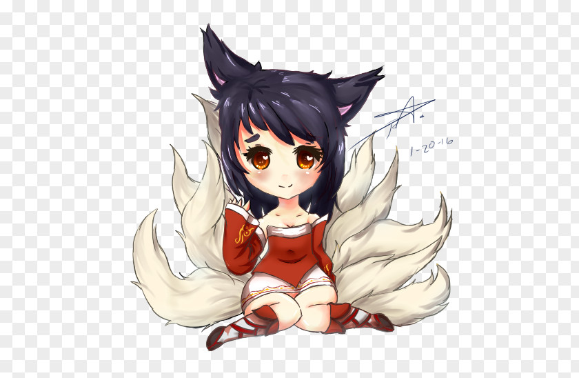 Nine Tailed Fox Ahri Nine-tailed League Of Legends Art PNG