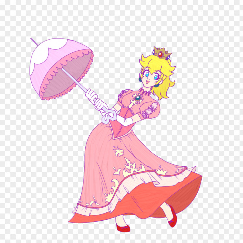 Painting Princess Peach DeviantArt PNG