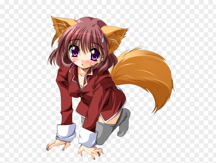 Easy To Edit Kitsune Animal Female Catgirl PNG