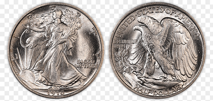 Half Dollar Walking Liberty Coin Penny Dime PNG