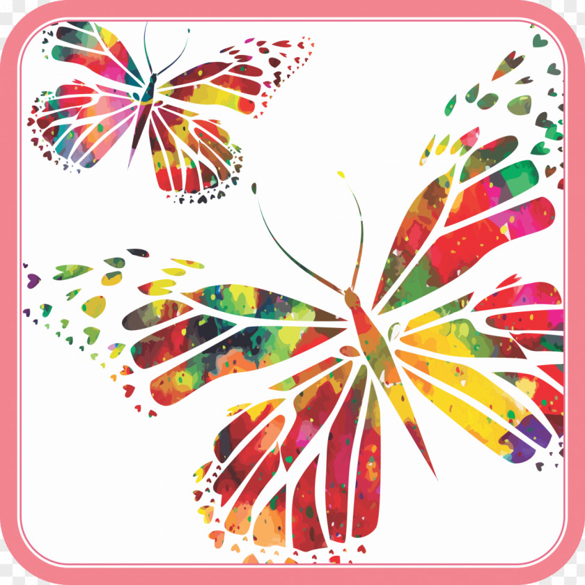 Butterfly Watercolor Flower Art Painting Creative Drawing PNG