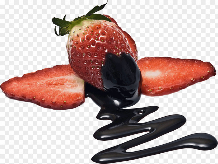 Strawberry Chocolate Fountain Food Belgian PNG