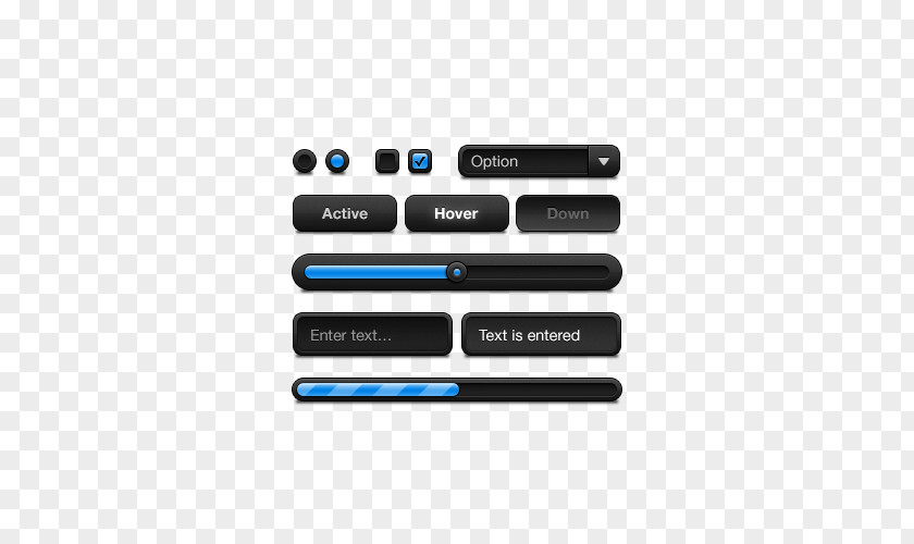 Streamlined UI Elements PNG