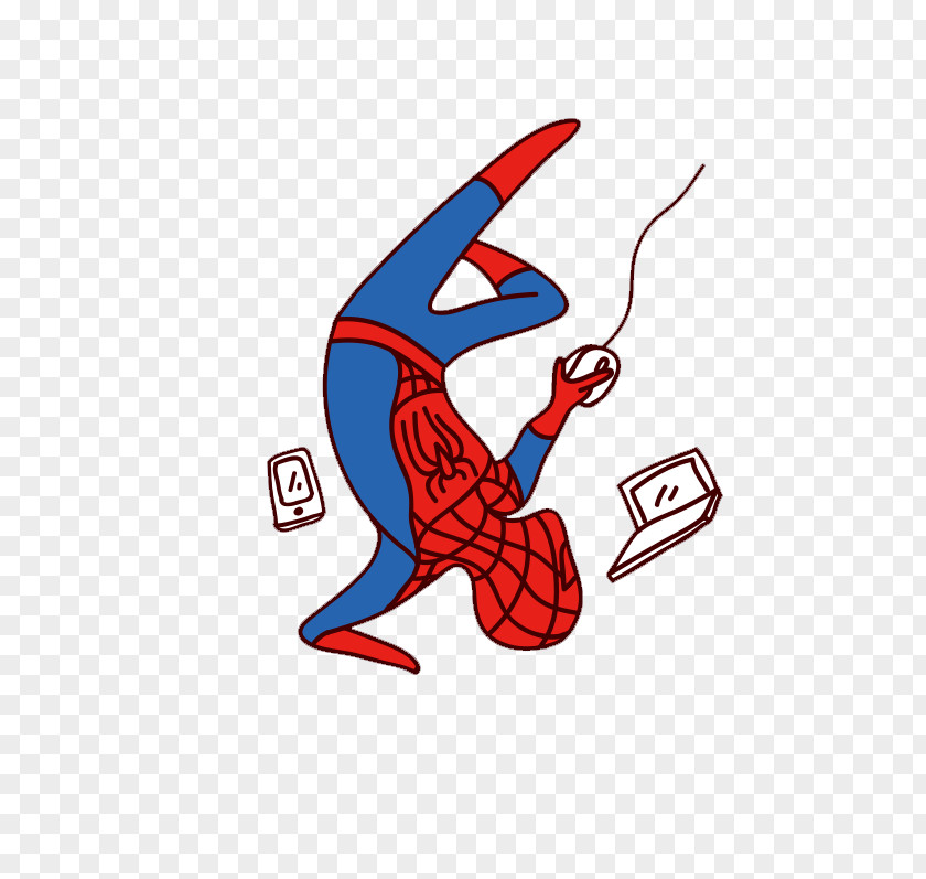 Spider-Man Element Cartoon Illustration PNG