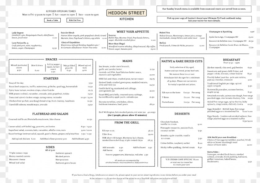 A Restaurant Menu List Document Line PNG