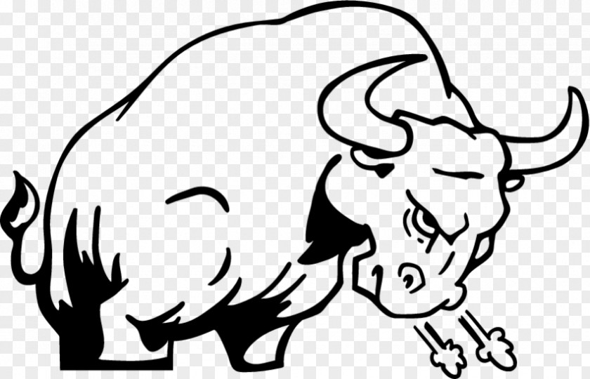 Bull Cattle Charging Drawing Clip Art PNG