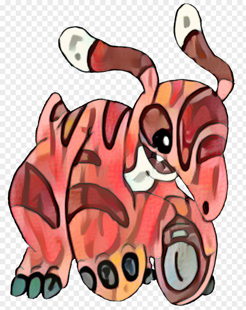 Fawn Nose Cartoon Dog PNG