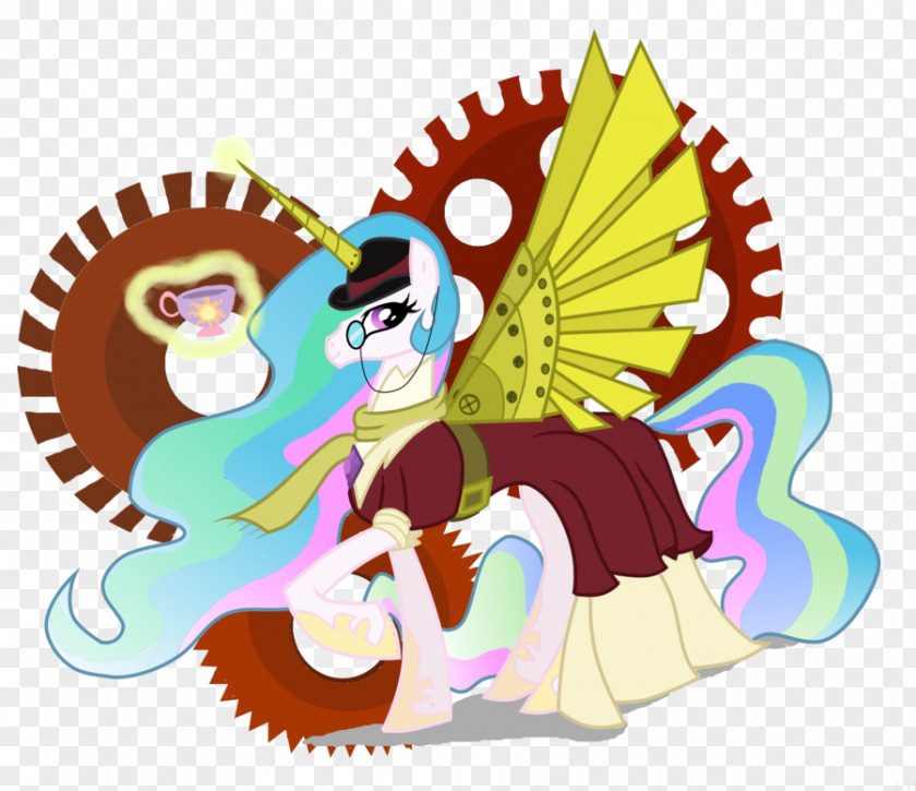 Pony Rainbow Dash Princess Celestia Applejack Steampunk PNG
