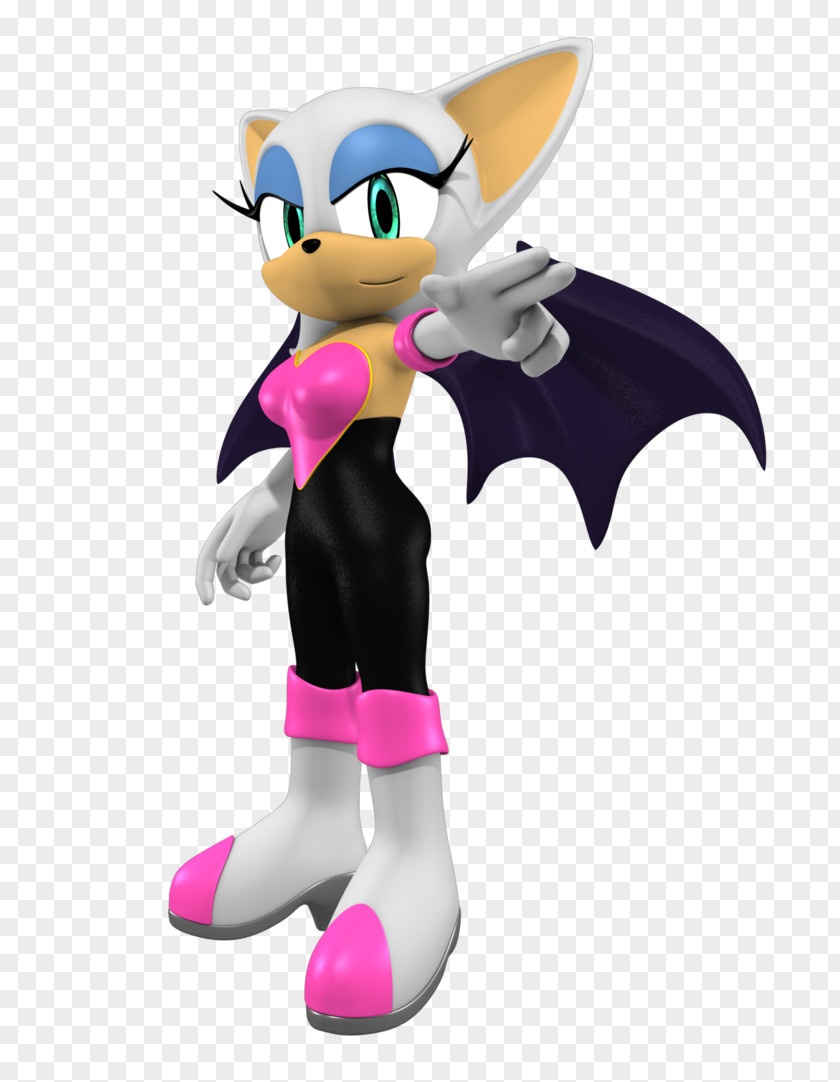 Sonic The Hedgehog Rouge Bat Heroes Mega Collection 3D PNG
