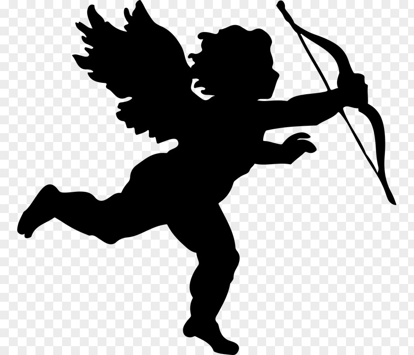 Angels Vector Cherub Cupid Silhouette Clip Art PNG