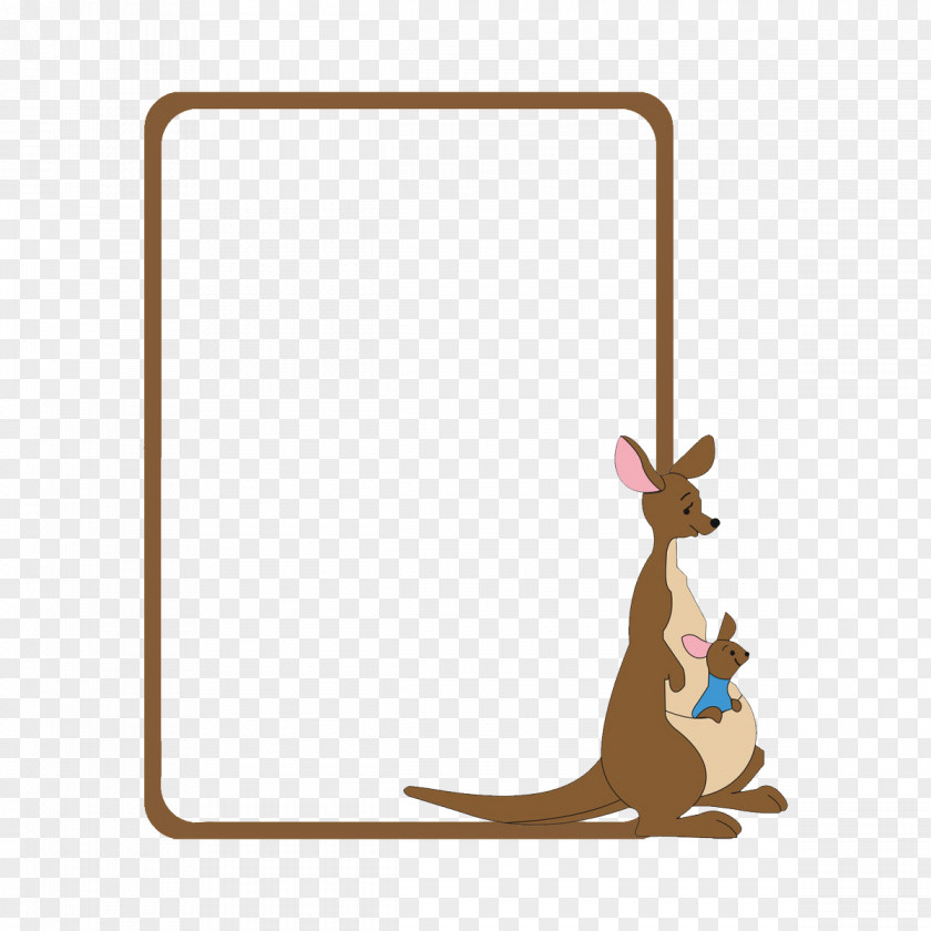 Kangaroo Border Pet Pattern PNG