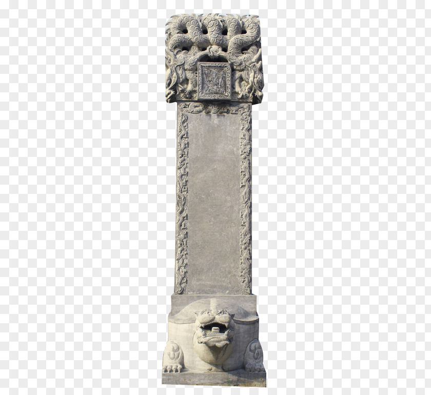 Grave Stele Stone Sculpture PNG
