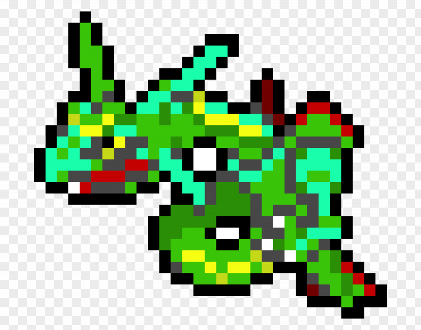 Groudon Rayquaza Pokémon Bead Pixel Art PNG