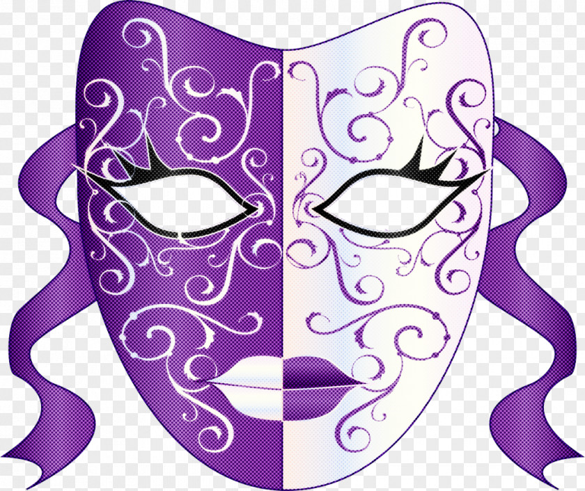 Purple Violet Head Mask Costume PNG