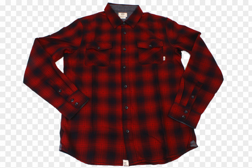 Short Sleeve Button Up Tartan PNG