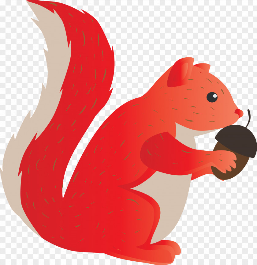 Squirrel Cartoon Tail Eurasian Red Animal Figure PNG