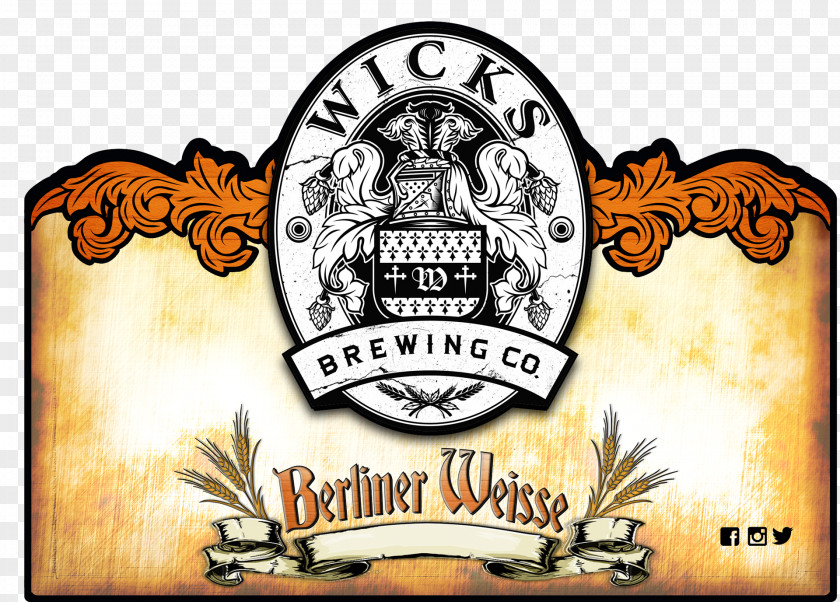 Wicks Brewing Logo Animal Brewery Font PNG