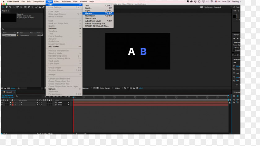 Camera Layers Computer Program Adobe After Effects Screenshot PNG