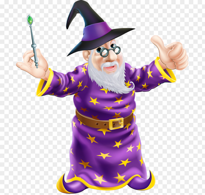 Cartoon Wizard Happiness Starts Here Magician Book Wand Illustration PNG
