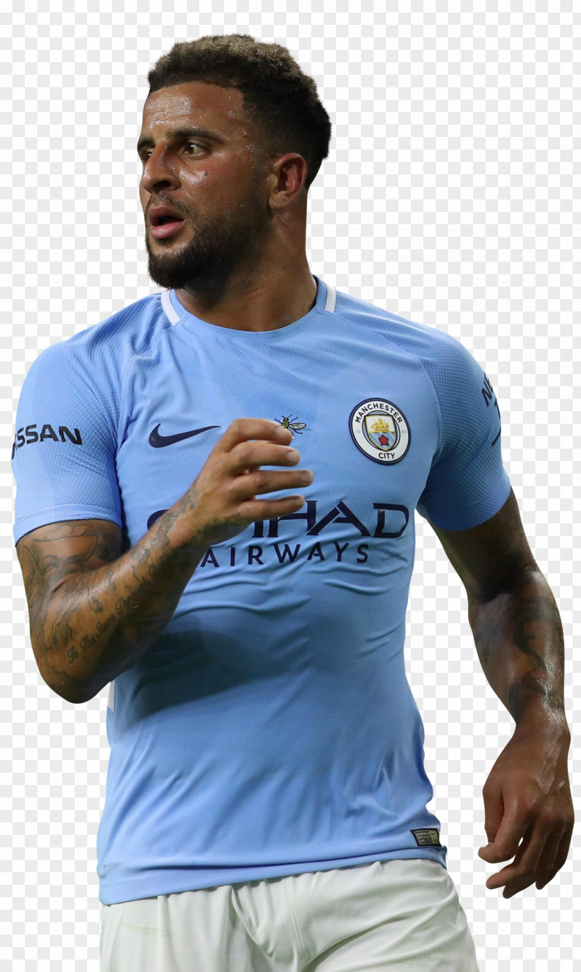 England Kyle Walker 2017–18 Premier League Manchester City F.C. Jersey PNG